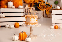 Load image into Gallery viewer, Distressed White Flower-Shaped Wooden Cake Stand. Photography Prop, Home Decor