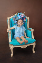 Load image into Gallery viewer, Flower Bonnet for 9–24 Months Olds | Handmade Headpiece | Bonnet's Colours: Dusty Mauve, Pink, Gold, White | Photography Prop