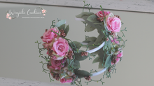 Load image into Gallery viewer, Flower Headband | Toddler to Older Children | Pink, Green | Photography Prop | Posing Headpiece | Flower Halo