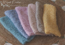 Load image into Gallery viewer, Handmade Alpaca Layer | Colours: Yellow, Camel Brown, Light Pink, Darker Pink, Light Blue, Mint | Photography Prop