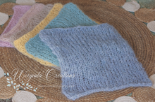 Load image into Gallery viewer, Handmade Alpaca Layer | Colours: Yellow, Camel Brown, Light Pink, Darker Pink, Light Blue, Mint | Photography Prop