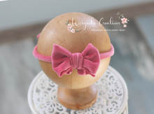 Load image into Gallery viewer, Tiebacks Bundle Set For 6 Months and Older|Velvet Bow and Artificial Flower| Posing Prop| Ready to Ship