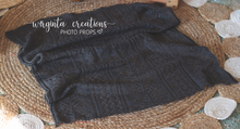 Load image into Gallery viewer, Textured layer, cover, blanket 60cm x 70cm. Dark Grey. Basket Layering Piece, Newborn, Sitter. Ready to send