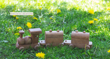 Load image into Gallery viewer, Natural Wooden Toy Train: Perfect for Photoshoots and Home Decor - Handmade