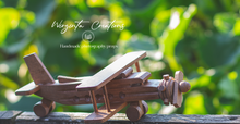 Load image into Gallery viewer, Natural Wooden Toy Plane: Perfect for Photoshoots and Home Decor