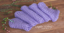 Load image into Gallery viewer, Blanket/layer. Lilac. Bump blanket. Basket filler. Ready to send. Photo prop