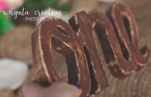 Load image into Gallery viewer, Handmade Wooden Curved "ONE" Word for Cake Smash Photos - Available in Distressed or Plain Colors | Made to order