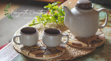 Load image into Gallery viewer, Handmade Juniper Wood Tray - Natural & Decorative Presentation coasters for Coffee, Candles, and More - Rustic and Elegant Design Options - 18cm Diameter