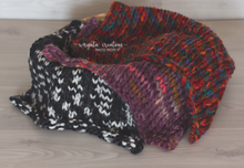 Load image into Gallery viewer, Handmade knitted layer/blanket. Chunky knit. Ready to send.