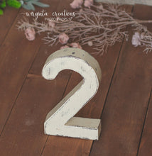 Load image into Gallery viewer, Handcrafted Wooden Number 2 for Cake Smash Photography and Baby 2nd Birthday Prop | Made to order