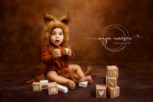 Load image into Gallery viewer, Burnt orange fox outfit for 6-12 months old. Ready to send