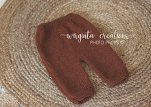 Load image into Gallery viewer, Handmade Four Piece Brown Knit Outfit Set for 12-24 Months Old. Photography Prop