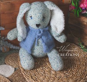 Handmade Knitted Bunny Posing Prop - Easter Photography Accessory - Newborn or Sitter Photo Prop