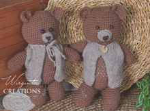 Load image into Gallery viewer, Handmade Knitted Teddy Bear Toy – Perfect Photo Prop &amp; Nursery Decor