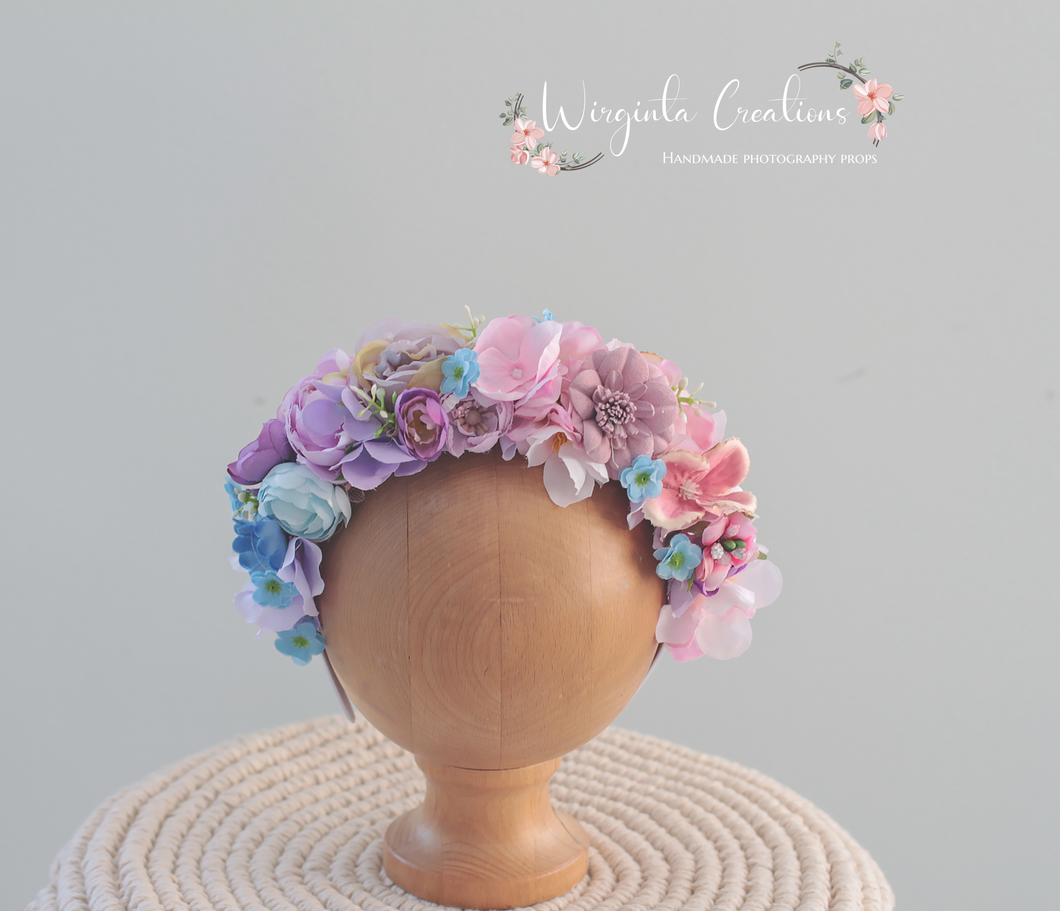 Flower Headband | Toddler to Older Children | Pastel Colours | Photography Prop | Posing Headpiece | Flower Halo