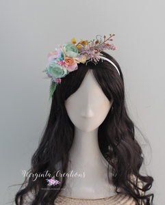 Flower Headband | Toddler to Older Children, Adult | Pastel Colours | Photography Prop | Posing Headpiece | Flower Halo