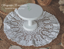 Load image into Gallery viewer, White Cake Stand | Cake Smash Stand | Handmade | Desert plate | Sturdy, Wooden Stand | Home Decor | Table Setting | Ready to send