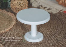 Load image into Gallery viewer, White Cake Stand | Cake Smash Stand | Handmade | Desert plate | Sturdy, Wooden Stand | Home Decor | Table Setting | Ready to send