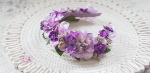 Flower Headband | Toddler to Older Children, Adult | Purple Colour | Photography Prop | Posing Headpiece | Flower Halo