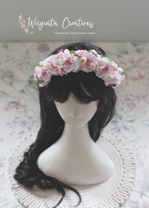 Flower Headband | Toddler to Older Children, Adult | Pink Colour | Photography Prop | Posing Headpiece | Flower Halo