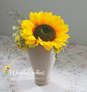 Sunflower Headpiece | Photography Crown | Artificial Flower Headband for Adults