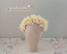 Load image into Gallery viewer, Flower Headband | Toddler to Older Children | Cream Colour | Photography Prop | Posing Headpiece | Ready to Send