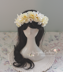 Flower Headband | Toddler to Older Children | Cream Colour | Photography Prop | Posing Headpiece | Ready to Send