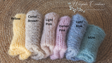Load image into Gallery viewer, Handmade Alpaca Layer | Colours: Yellow, Camel Brown, Light Pink, Darker Pink, Light Blue, Mint | Photography Prop