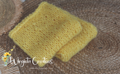 Handmade Layer | Yellow Colour | Knitted Photography Prop
