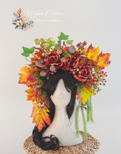 Load image into Gallery viewer, Adult photography headpiece | Maternity | Forest, Woodlands style | Large, Cascading Headpiece | Handmade | Photography Prop