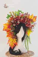 Load image into Gallery viewer, Adult photography headpiece | Maternity | Forest, Woodlands style | Large, Cascading Headpiece | Handmade | Photography Prop