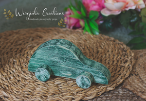 Charming Handmade Wooden Car Toys - Ideal for Photography, Cake Smashes, and Rustic Decor