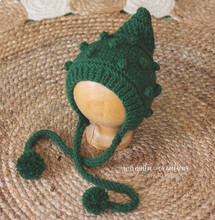 Load image into Gallery viewer, Handmade Four Piece Green Knit Outfit Set for 12-24 Months Old. Photography Prop