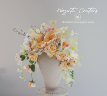 Load image into Gallery viewer, Large Cream, Beige, White Headpiece | Photography Crown | Artificial Flowers for Adults