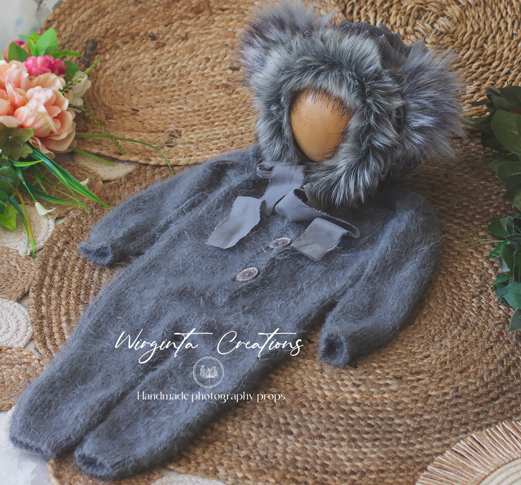 Handmade koala outfit for 18-24 months old. Photography prop