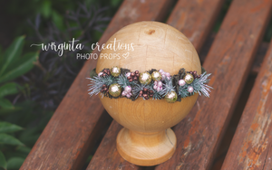 Tiebacks Bundle Set For 6 Months and Older|Velvet Bow and Artificial Flowers| Posing Prop|Christmas Festive| Ready to Ship