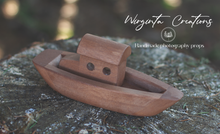 Load image into Gallery viewer, Natural Wooden Toy Ship: Perfect for Photoshoots and Home Decor