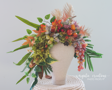 Load image into Gallery viewer, Large Headpiece | Handmade | Decorated with Artificial Fruits and Berries | Ready to Send