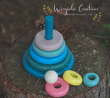 Load image into Gallery viewer, Handcrafted Wooden Stacking Rings - Professional Photography Prop