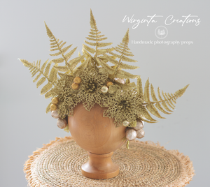 Golden Festive Headpiece | Christmas Photography Crown | Headband | From 12 Months to an Adult