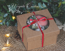 Load image into Gallery viewer, Christmas baubles| Set of 2 Tree Decorations| Blush Pink and White Luxury Handmade Balls