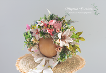 Load image into Gallery viewer, Meadow Flower Bonnet for 6-24 Months - Photography Prop
