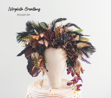 Load image into Gallery viewer, Large Handmade Crown | Cascading Style | Maternity Headpiece | Luxury Fashion Feather Headband