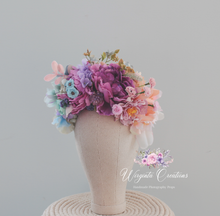 Load image into Gallery viewer, Colourful Headpiece | Photography Crown | Artificial Flowers for Children and Adults