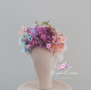 Colourful Headpiece | Photography Crown | Artificial Flowers for Children and Adults