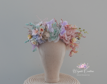 Load image into Gallery viewer, Pastel Colour Headpiece | Photography Crown | Artificial Flowers for Children and Adults