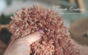 Handmade Fuzzy Layer | Teddy Bear Style | Brown | Unique Photography Prop