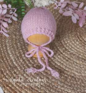 Newborn set | Pink | Knitted Wrap and Bonnet | Ready to Send