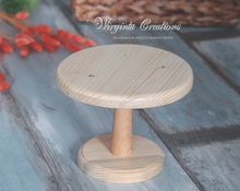 Load image into Gallery viewer, Handmade Natural Wood Cake Stand | Cake Smash | Home Decor | Table Setting | Unique Rustic | Woodlands, Nature Theme