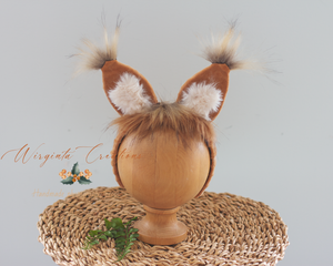 Festive Squirrel Woodlands Headband - Handmade Christmas Photography Headpiece